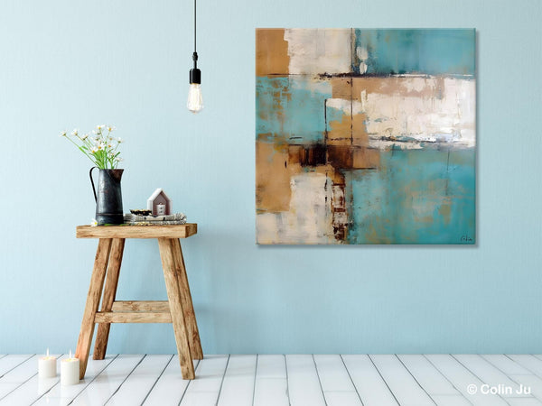 Large Wall Art for Bedroom, Geometric Modern Acrylic Art, Modern Original Abstract Art, Canvas Paintings for Sale, Contemporary Canvas Art-HomePaintingDecor