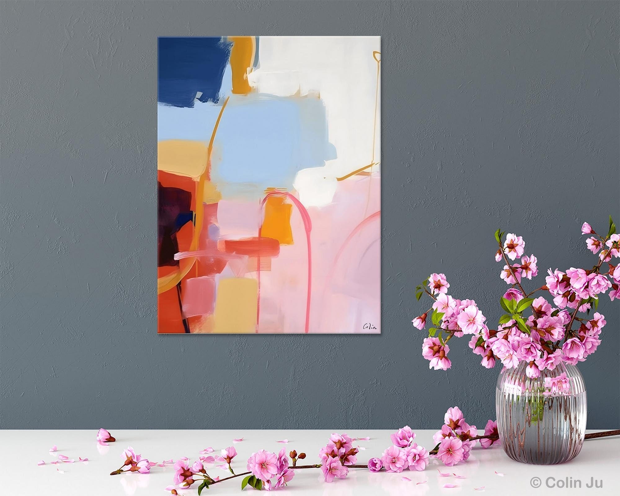 Contemporary Acrylic Painting on Canvas, Large Wall Art Painting for Bedroom, Original Canvas Art, Oversized Modern Abstract Wall Paintings-HomePaintingDecor