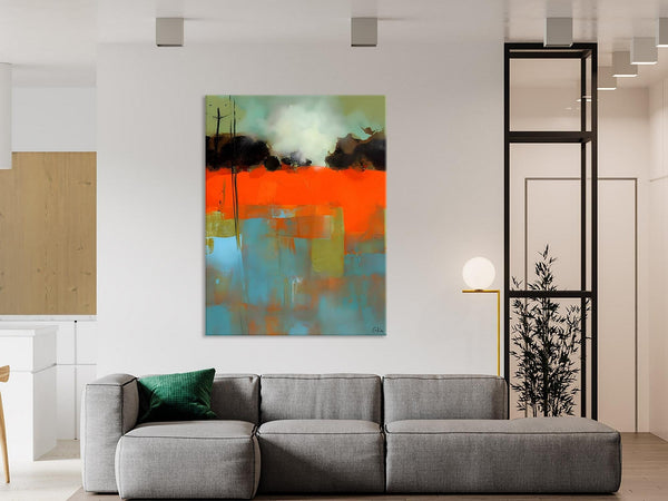 Landscape Canvas Art, Simple Modern Wall Art, Contemporary Acrylic Paintings, Original Abstract Paintings, Large Canvas Painting for Bedroom-HomePaintingDecor