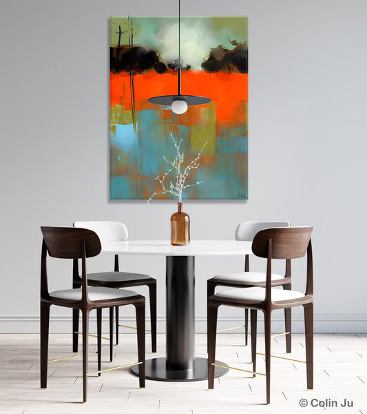 Landscape Canvas Art, Simple Modern Wall Art, Contemporary Acrylic Paintings, Original Abstract Paintings, Large Canvas Painting for Bedroom-HomePaintingDecor