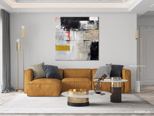 Large Abstract Art for Bedroom, Original Abstract Wall Art, Simple Modern Acrylic Artwork, Modern Canvas Paintings, Contemporary Canvas Art-HomePaintingDecor