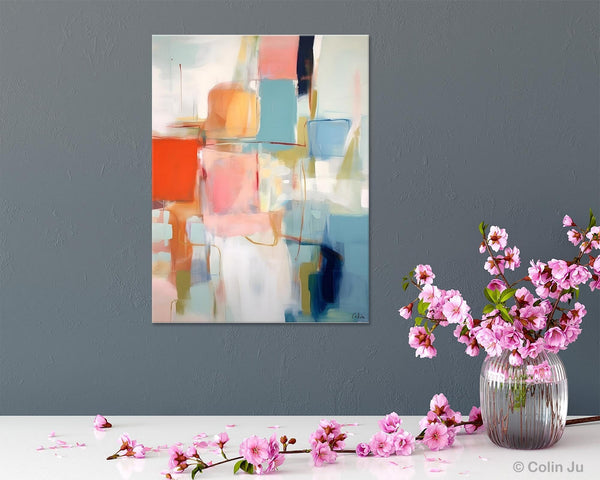 Hand Painted Canvas Art, Original Artowrk, Abstract Wall Paintings, Extra Large Paintings for Dining Room, Contemporary Wall Art Paintings-HomePaintingDecor