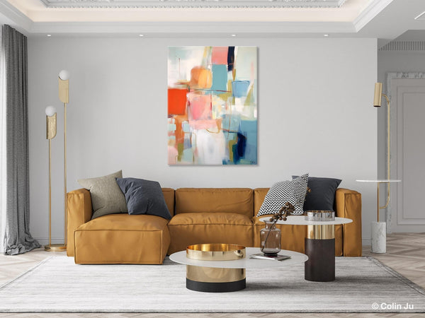 Hand Painted Canvas Art, Original Artowrk, Abstract Wall Paintings, Extra Large Paintings for Dining Room, Contemporary Wall Art Paintings-HomePaintingDecor