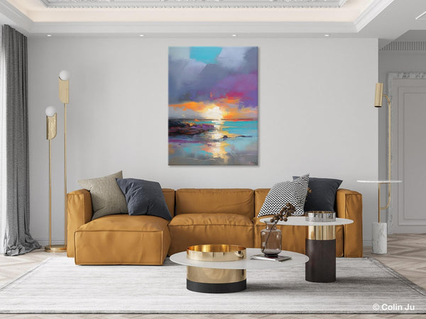 Landscape Paintings for Living Room, Extra Large Modern Wall Art Paintings, Acrylic Painting on Canvas, Original Landscape Abstract Painting-HomePaintingDecor