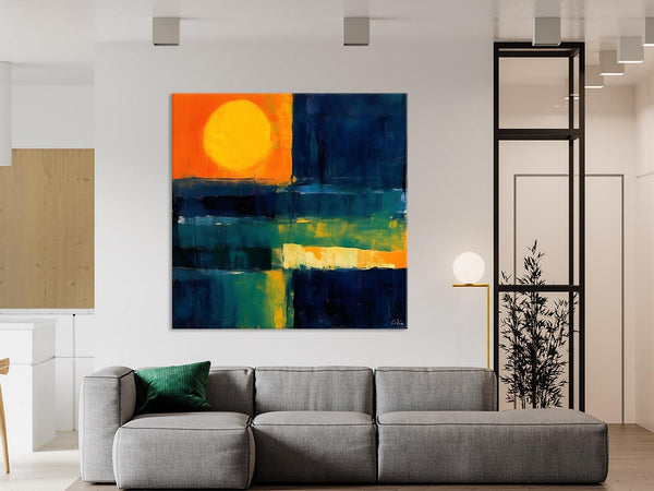 Large Abstract Painting for Dining Room, Modern Acrylic Artwork, Simple Canvas Paintings, Contemporary Canvas Art, Original Modern Wall Art-HomePaintingDecor