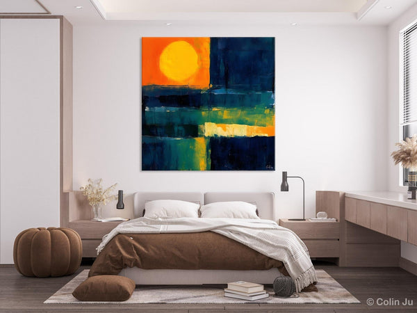 Large Abstract Painting for Dining Room, Modern Acrylic Artwork, Simple Canvas Paintings, Contemporary Canvas Art, Original Modern Wall Art-HomePaintingDecor