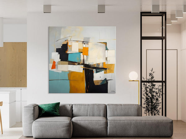 Geometric Original Canvas Wall Art, Contemporary Acrylic Artwork, Hand Painted Canvas Art, Modern Abstract Artwork, Large Abstract Paintings-HomePaintingDecor