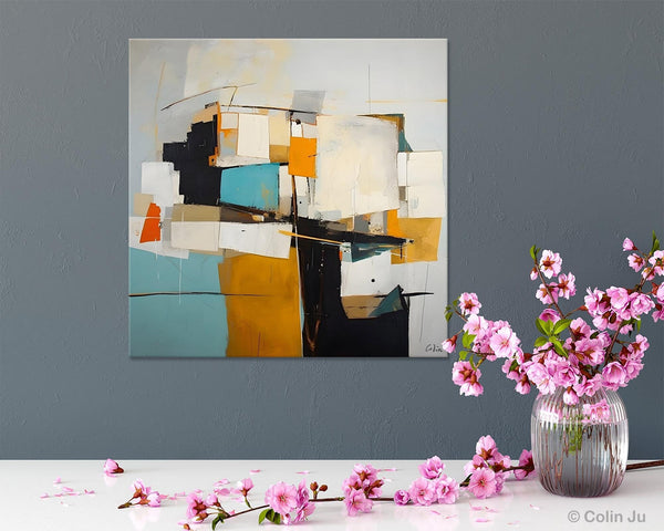Geometric Original Canvas Wall Art, Contemporary Acrylic Artwork, Hand Painted Canvas Art, Modern Abstract Artwork, Large Abstract Paintings-HomePaintingDecor