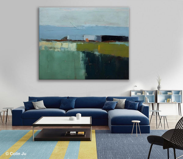 Landscape Acrylic Paintings, Landscape Abstract Painting, Modern Wall Art for Living Room, Original Abstract Art, Acrylic Painting on Canvas-HomePaintingDecor