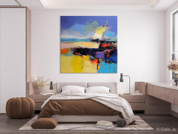 Modern Acrylic Artwork, Buy Art Paintings Online, Contemporary Canvas Art, Original Modern Paintings, Large Abstract Painting for Bedroom-HomePaintingDecor
