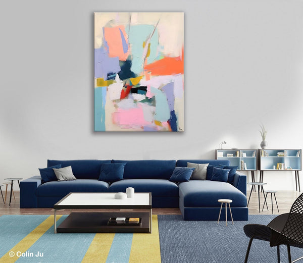 Original Artowrk, Abstract Wall Paintings, Hand Painted Canvas Art, Extra Large Paintings for Dining Room, Contemporary Wall Art Paintings-HomePaintingDecor