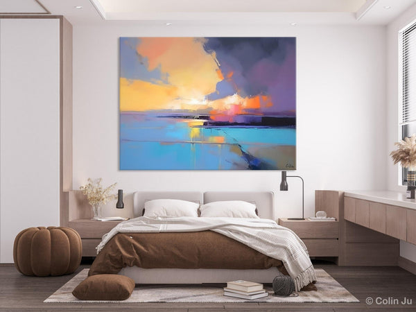 Extra Large Modern Wall Art Paintings, Acrylic Painting on Canvas, Landscape Paintings for Living Room, Original Landscape Abstract Painting-HomePaintingDecor