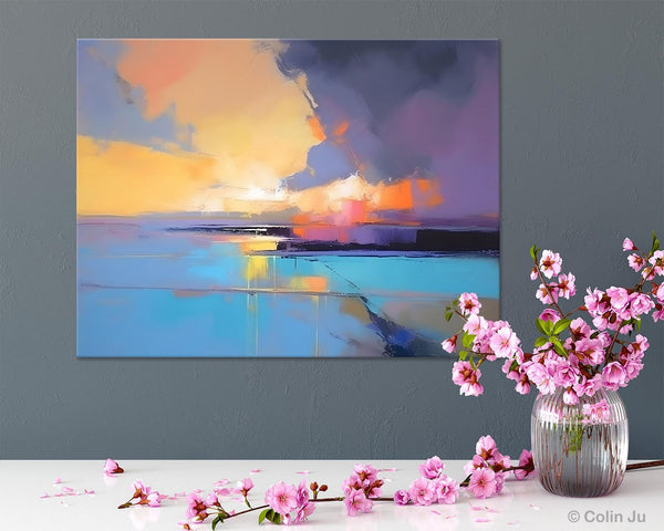 Extra Large Modern Wall Art Paintings, Acrylic Painting on Canvas, Landscape Paintings for Living Room, Original Landscape Abstract Painting-HomePaintingDecor
