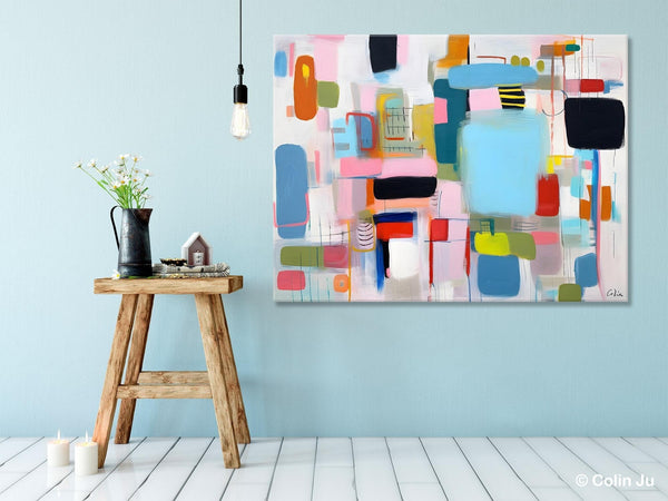 Original Abstract Art, Hand Painted Canvas Art, Modern Wall Art Ideas for Dining Room, Large Canvas Paintings, Contemporary Acrylic Painting-HomePaintingDecor
