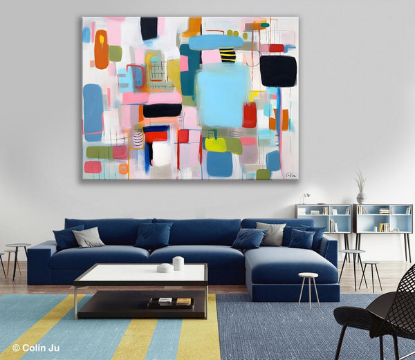 Original Abstract Art, Hand Painted Canvas Art, Modern Wall Art Ideas for Dining Room, Large Canvas Paintings, Contemporary Acrylic Painting-HomePaintingDecor