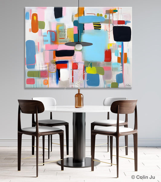 Original Abstract Art, Hand Painted Canvas Art, Modern Wall Art Ideas for Dining Room, Large Canvas Paintings, Contemporary Acrylic Painting-HomePaintingDecor