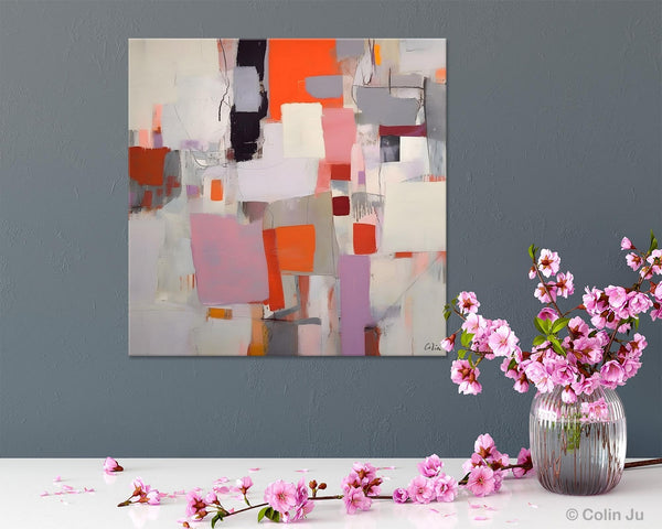 Modern Acrylic Artwork, Original Modern Paintings, Contemporary Canvas Art, Heavy Texture Canvas Art, Large Abstract Painting for Bedroom-HomePaintingDecor