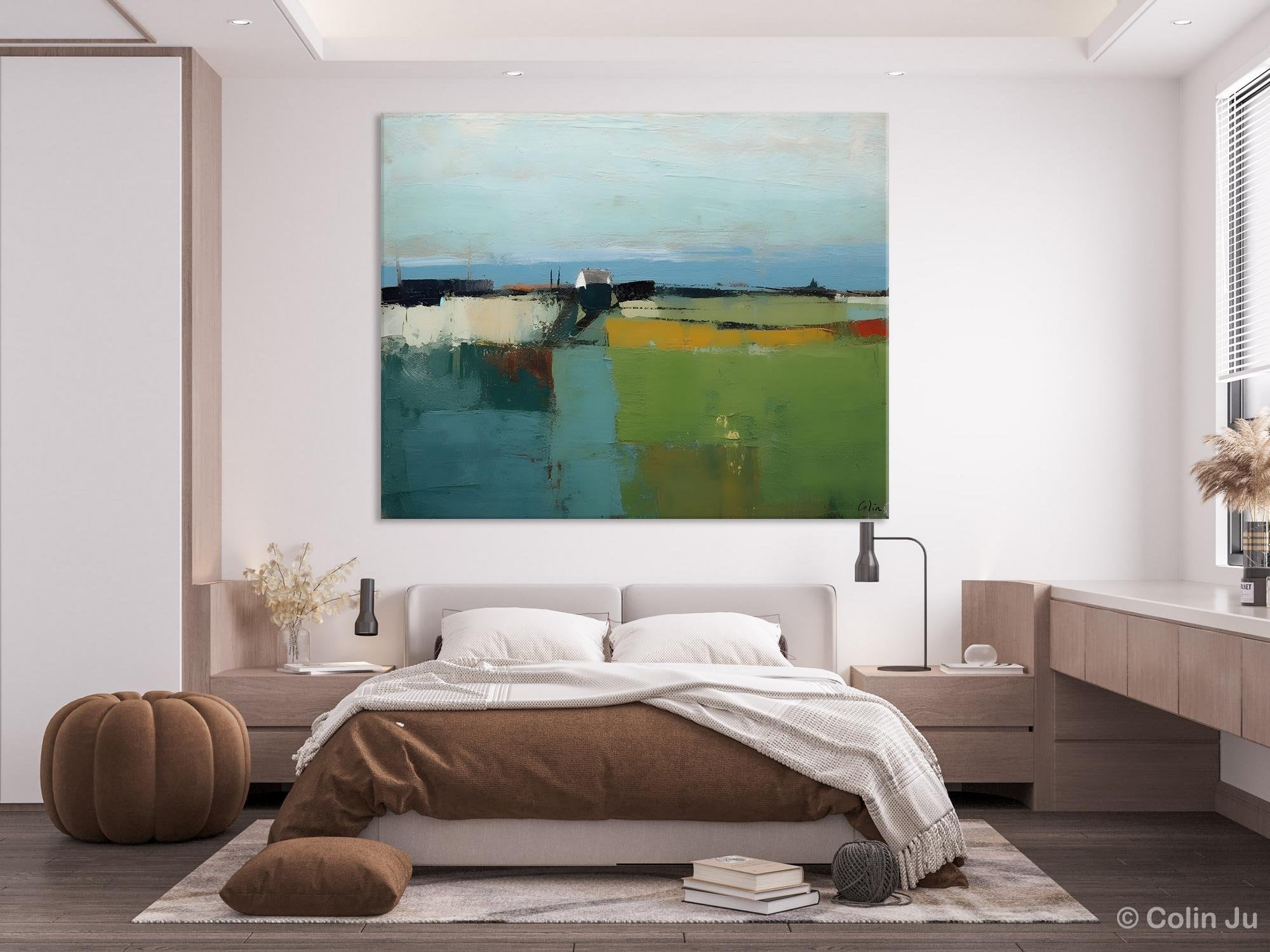 Abstract Landscape Painting for Living Room, Heavy Texture Painting, Hand Painted Canvas Art, Original Abstract Art, Acrylic Art on Canvas-HomePaintingDecor