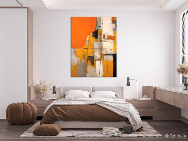 Large Paintings for Bedroom, Yellow Abstract Art Paintings, Large Contemporary Wall Art, Hand Painted Canvas Art, Original Modern Painting-HomePaintingDecor