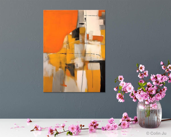 Large Paintings for Bedroom, Yellow Abstract Art Paintings, Large Contemporary Wall Art, Hand Painted Canvas Art, Original Modern Painting-HomePaintingDecor