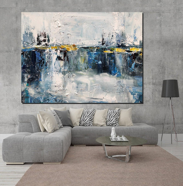Living Room Wall Art Painting, Extra Large Acrylic Painting, Simple Modern Art, Palette Knife Paintings, Modern Contemporary Abstract Artwork-HomePaintingDecor