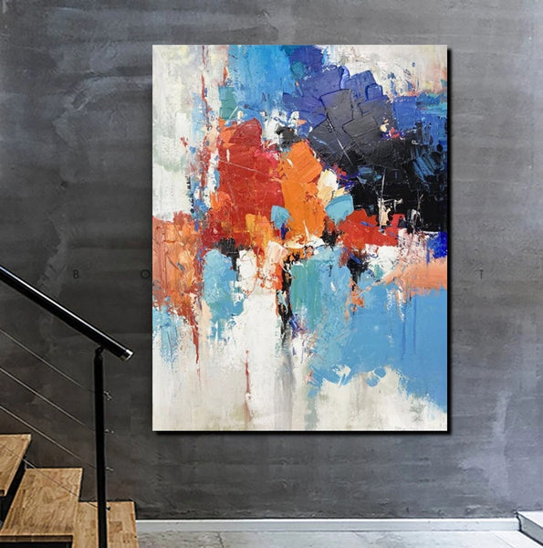 Modern Canvas Painting, Living Room Wall Art Ideas, Buy Abstract Art Online, Heavy Texture Art, Large Acrylic Painting on Canvas-HomePaintingDecor