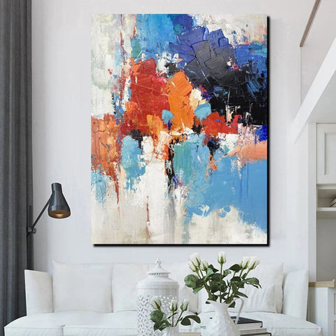 Modern Canvas Painting, Living Room Wall Art Ideas, Buy Abstract Art Online, Heavy Texture Art, Large Acrylic Painting on Canvas-HomePaintingDecor