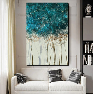 Tree Paintings, Simple Modern Art, Dining Room Wall Art Ideas, Buy Canvas Art Online, Simple Abstract Art, Large Acrylic Painting on Canvas-HomePaintingDecor