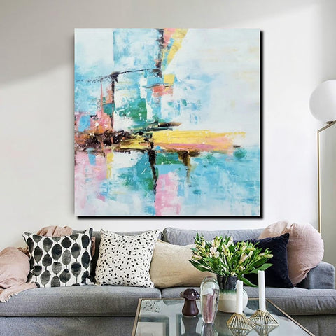 Simple Abstract Paintings, Dining Room Modern Wall Art, Modern Contemporary Art, Large Painting on Canvas, Acrylic Canvas Painting-HomePaintingDecor
