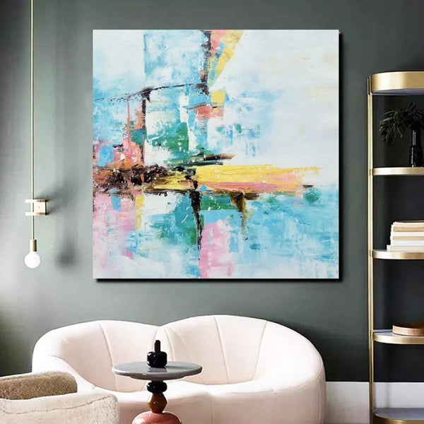 Simple Abstract Paintings, Dining Room Modern Wall Art, Modern Contemporary Art, Large Painting on Canvas, Acrylic Canvas Painting-HomePaintingDecor