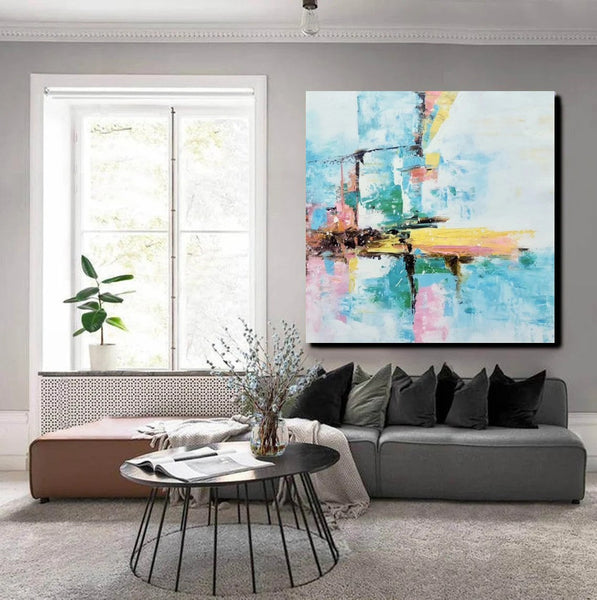 Simple Abstract Paintings, Dining Room Modern Wall Art, Modern Contemporary Art, Large Painting on Canvas, Acrylic Canvas Painting-HomePaintingDecor