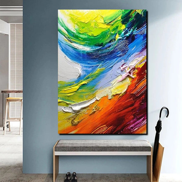 Contemporary Modern Art, Living Room Wall Art Ideas, Impasto Paintings, Buy Large Paintings Online, Palette Knife Paintings-HomePaintingDecor