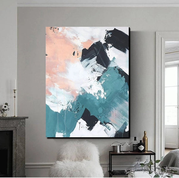 Contemporary Abstract Art, Bedroom Canvas Art Ideas, Large Painting for Sale, Buy Large Paintings Online, Simple Modern Art-HomePaintingDecor