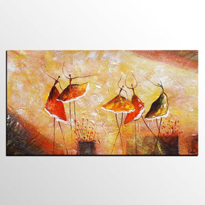 Modern Acrylic Painting, Ballet Dancer Painting, Bedroom Canvas Painting, Original Painting, Abtract Painting for Sale-HomePaintingDecor