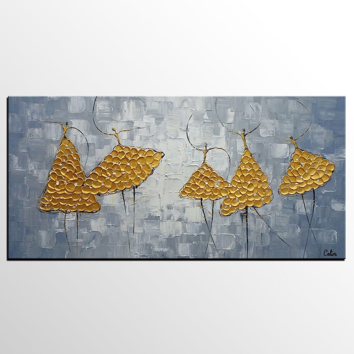 Dancer Art, Canvas Wall Art, Abstract Art Painting, Ballet Bedroom Wall Art, Canvas Modern Art, Painting on Sale-HomePaintingDecor