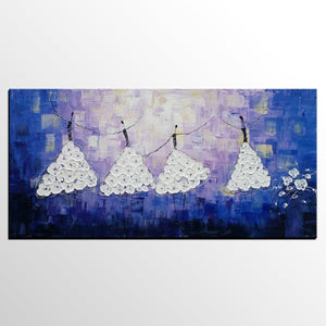 Acrylic Abstract Art, Ballet Dancer Painting, Contemporary Artwork, Art for Sale, Simple Abstract Painting-HomePaintingDecor