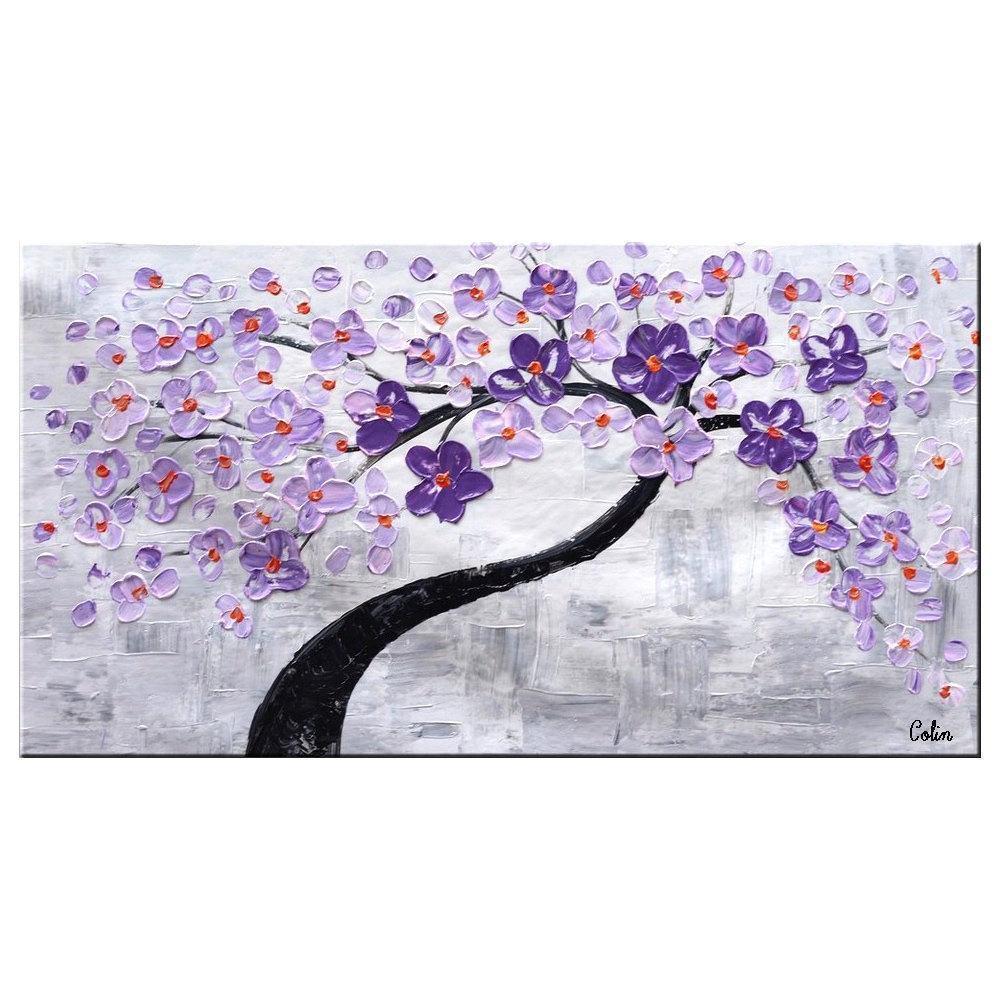 Heavy Texture Painting, Acrylic Painting Flower, Tree Painting, Painting on Sale, Dining Room Wall Art, Modern Artwork, Contemporary Art-HomePaintingDecor