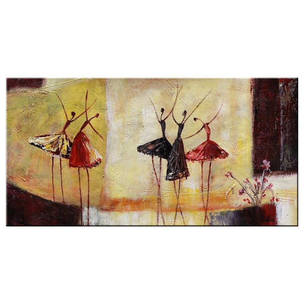 Canvas Wall Art, Ballet Dancer Painting, Bedroom Wall Decor, Abstract Art Painting, Modern Artwork, Contemporary Art-HomePaintingDecor