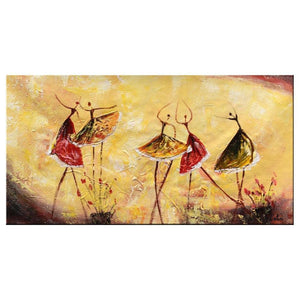 Ballet Dancer Abstract Painting, Contemporary Art, Art Painting, Abstract Art, Dining Room Wall Art-HomePaintingDecor