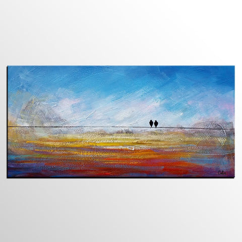 Contemporary Wall Art, Abstract Artwork, Modern Art, Love Birds Painting, Art for Sale, Abstract Art Painting, Painting for Sale-HomePaintingDecor