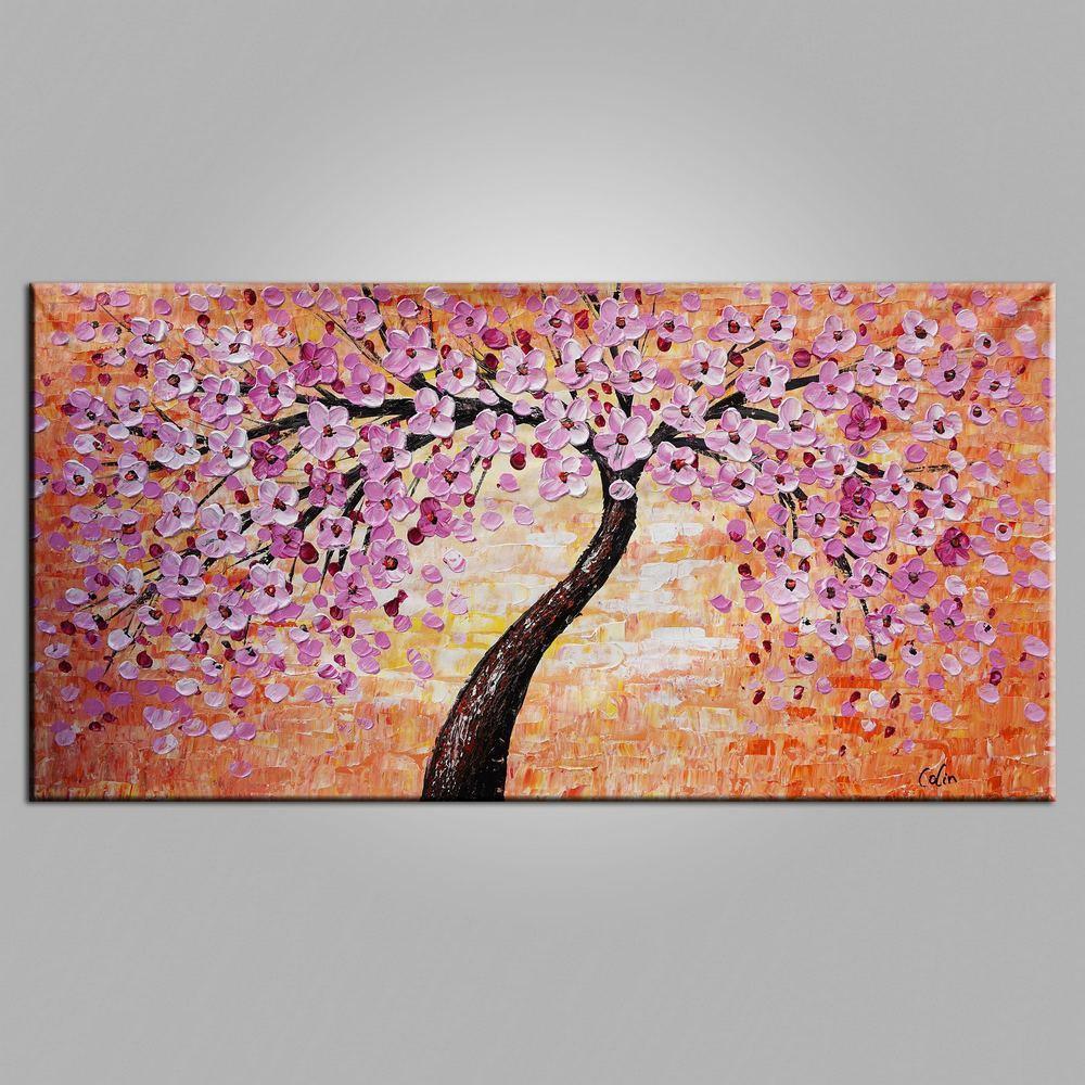 Texture Artwork, Contemporary Art Flower, Flower Painting, Tree Painting, Modern Painting, Buy Painting Online-HomePaintingDecor