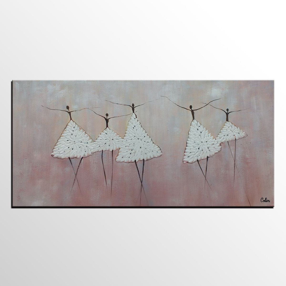 Painting on Sale, Ballet Dancer Art, Abstract Art Painting, Canvas Wall Art, Bedroom Wall Art, Canvas Art, Contemporary Art-HomePaintingDecor