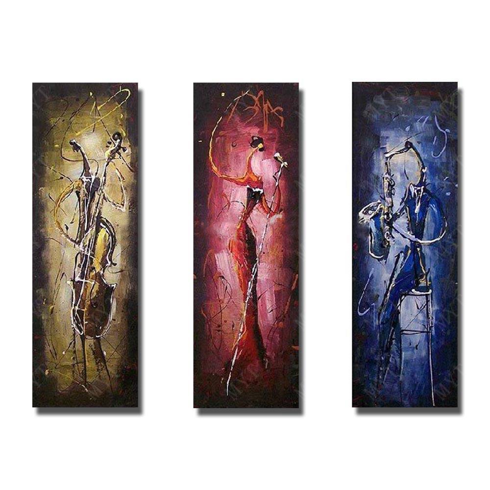 Cellist, Singer, Saxophone Player, Musical Instrument Player Painting, Bedroom Abstract Painting-HomePaintingDecor