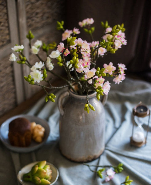 Cherry Blossom, Sakura Flowers, Creative Flower Arrangement Ideas for Home Decoration, Unique Artificial Flowers, Simple Artificial Floral for Bedroom-HomePaintingDecor