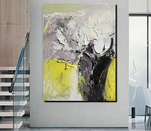 Living Room Abstract Paintings, Hand Painted Canvas Paintings, Heavy Texture Paintings, Palette Knife Painting, Modern Acrylic Painting-HomePaintingDecor