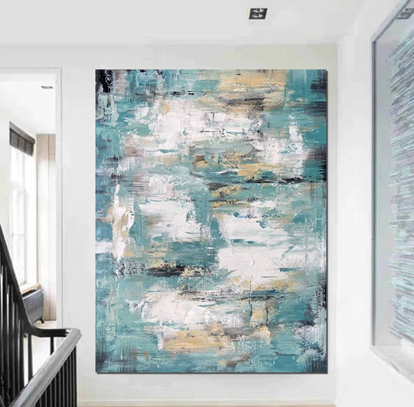 Modern Abstract Painting, Simple Wall Art Ideas for Dining Room, Heavy Texture Painting, Bedroom Abstract Paintings, Large Acrylic Canvas Paintings-HomePaintingDecor