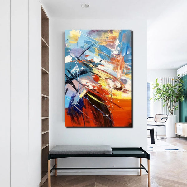 Living Room Modern Paintings, Acylic Canvas Paintings, Large Painting on Canvas, Modern Abstract Painting-HomePaintingDecor