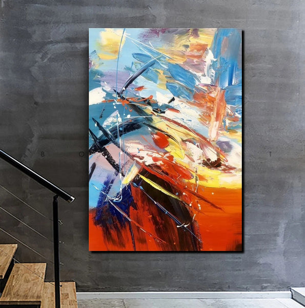 Living Room Modern Paintings, Acylic Canvas Paintings, Large Painting on Canvas, Modern Abstract Painting-HomePaintingDecor