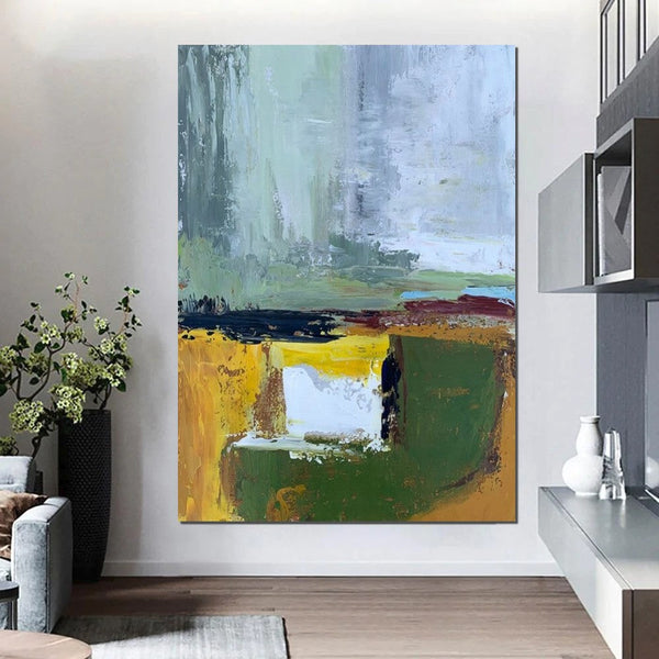 Wall Art Paintings for Living Room, Simple Green Modern Art, Simple Abstract Painting, Large Canvas Paintings for Bedroom, Buy Paintings Online-HomePaintingDecor