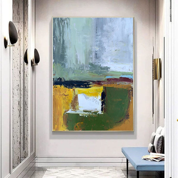 Wall Art Paintings for Living Room, Simple Green Modern Art, Simple Abstract Painting, Large Canvas Paintings for Bedroom, Buy Paintings Online-HomePaintingDecor